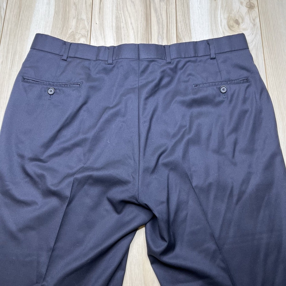 Brooks Brothers 1818 Madison Fit Pants Men Size 40x26 Blue Wool Pants - Picture 10 of 15